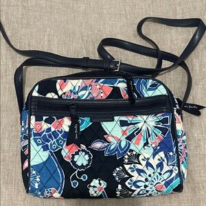 Vera Bradley Navy and Floral Crossbody Bag